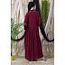Collared Formal abaya- Maroon